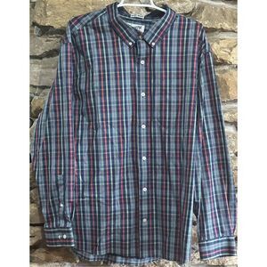 Men’s Duluth Trading Co Untucked Relaxed Fit Button Down Plaid Shirt Size 2XL